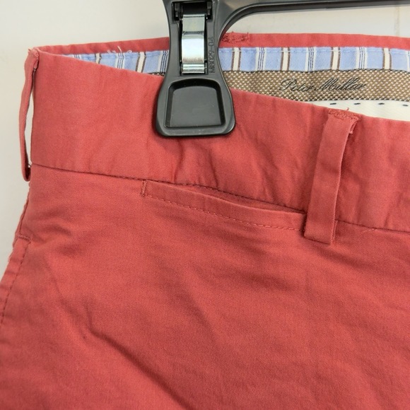 Peter Millar Shorts Men's 33 Red Golf Cotton Stretch Flat Front Chino Casual‎ 9" - Picture 3 of 6
